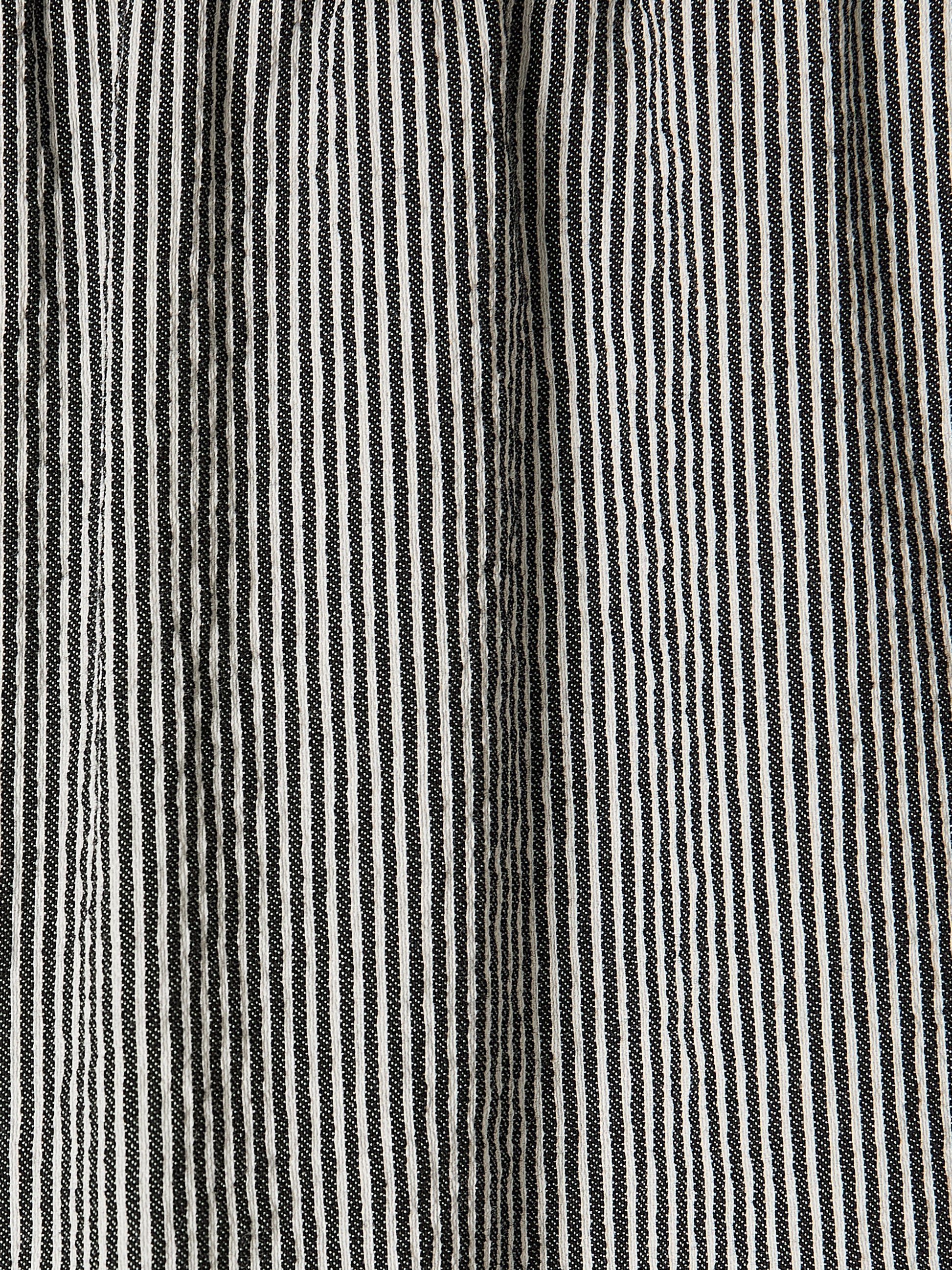 Woven Wide Leg Pant Mid Rise Pull-On Seersucker Stripe