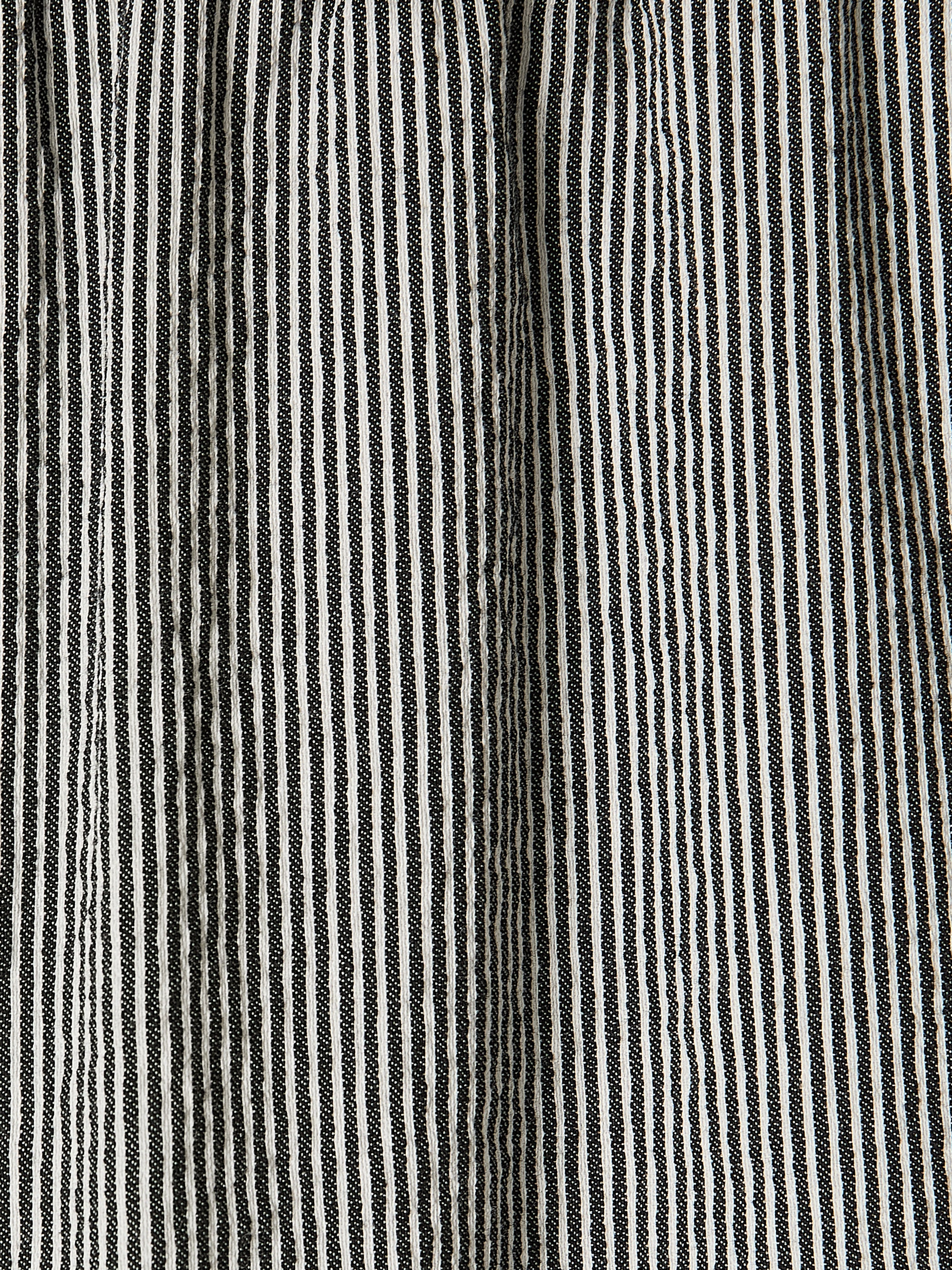 Woven Wide Leg Pant Mid Rise Pull-On Seersucker Stripe