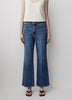 Woven Denim Pant High Rise Wide Leg