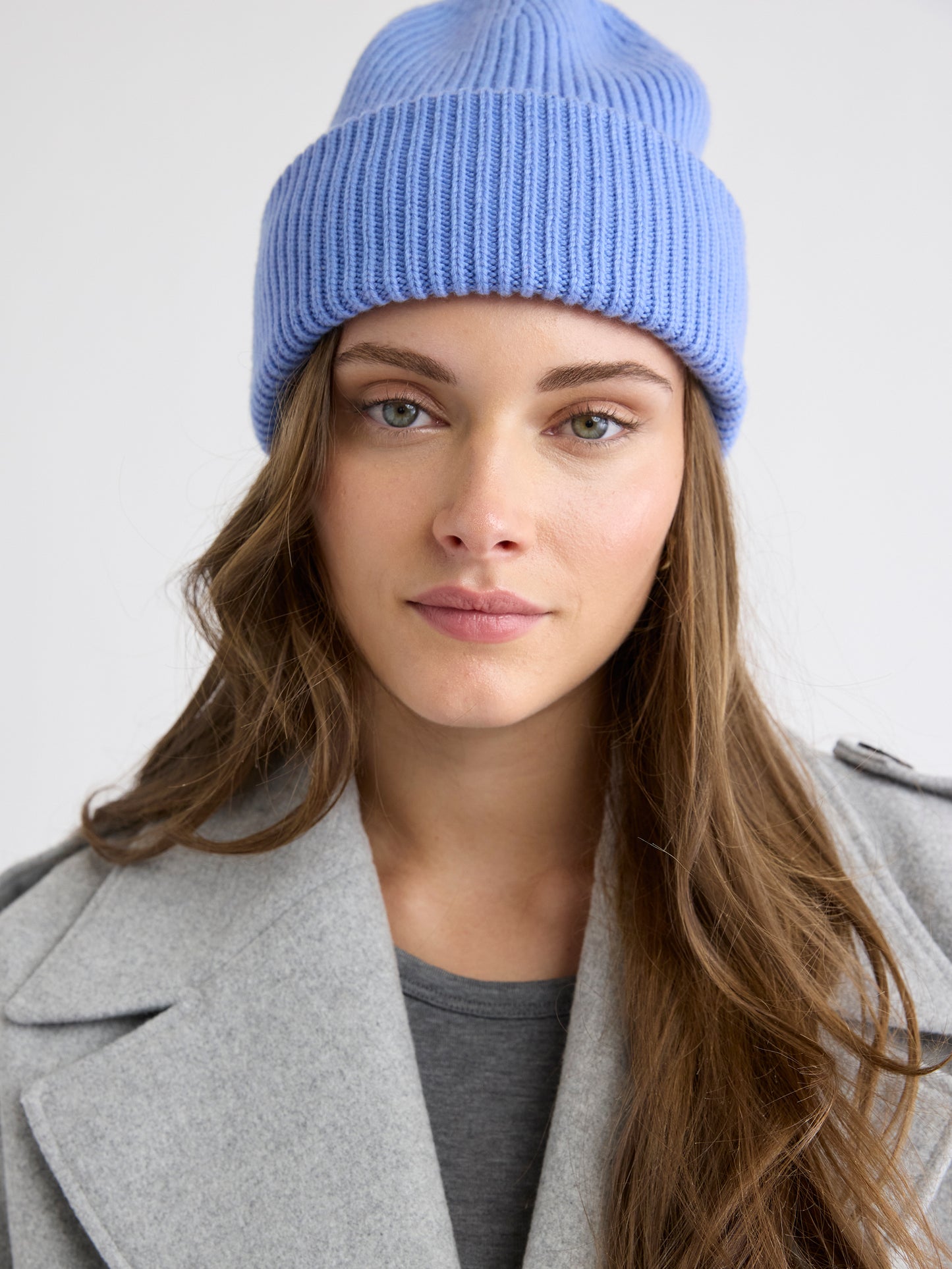 Wool-Blend Ribbed Beanie