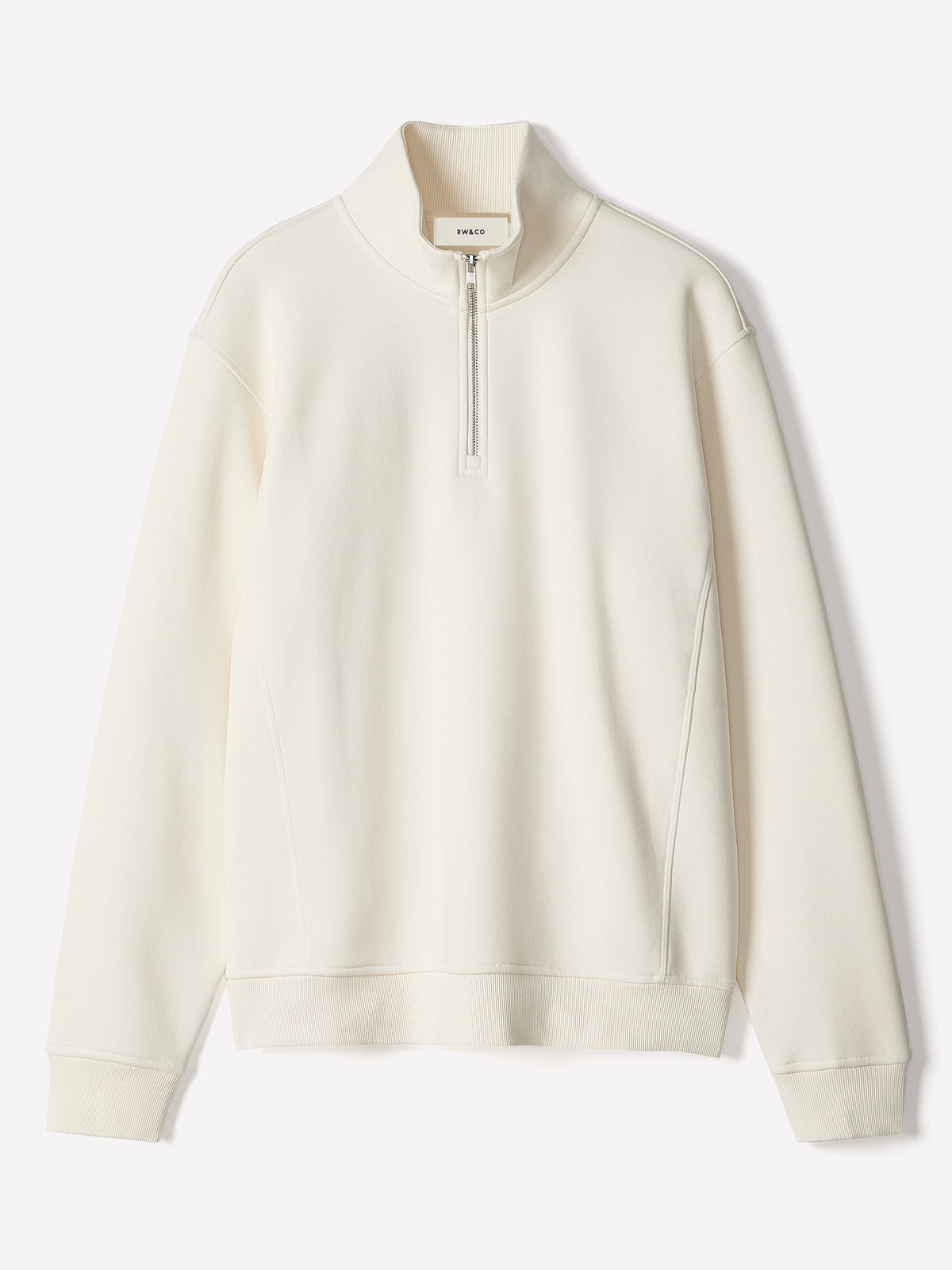 Long-Sleeve Half-Zip Mock-Neck Sweater