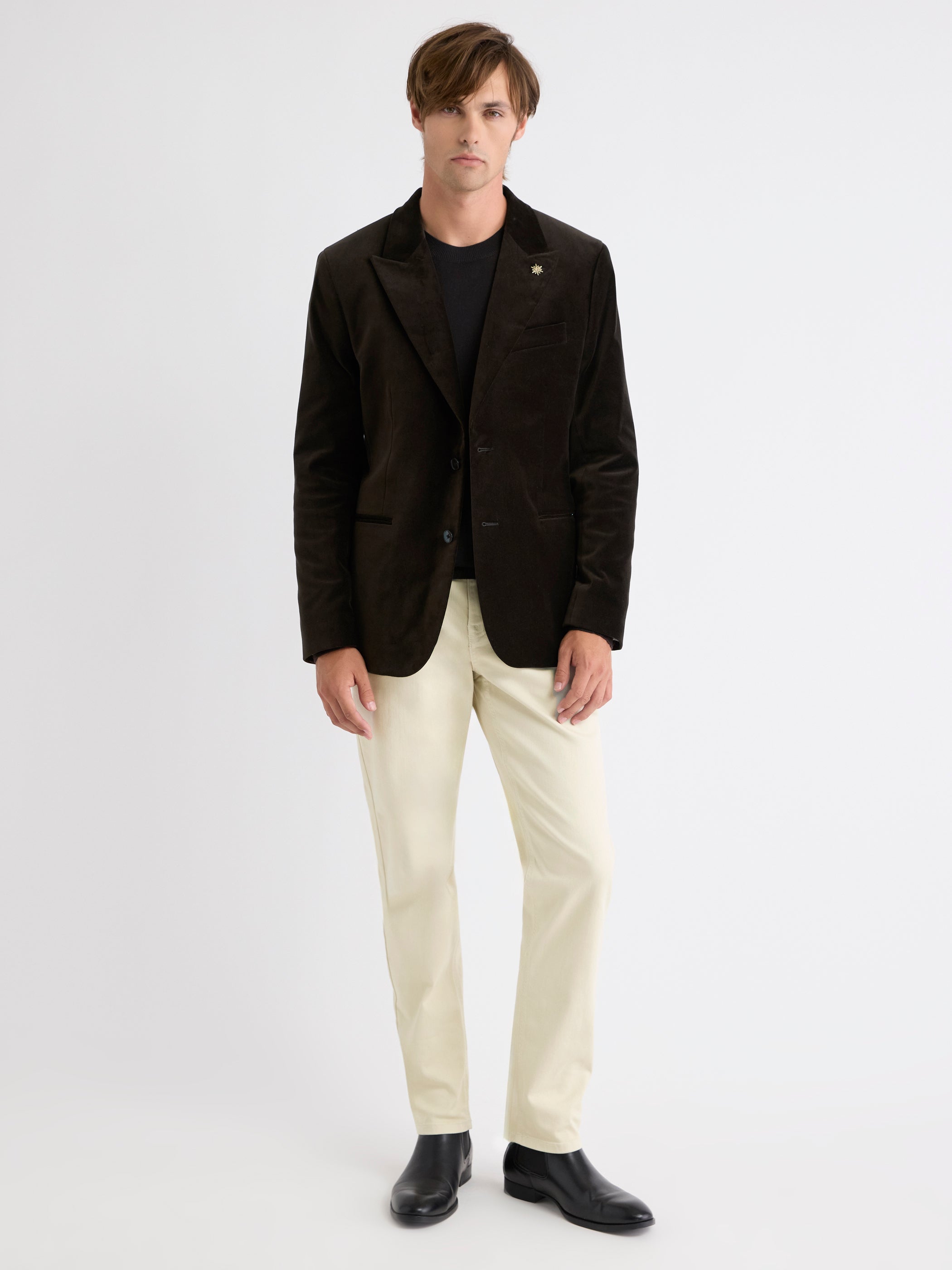 Tailored Fit Velvet Suit Blazer