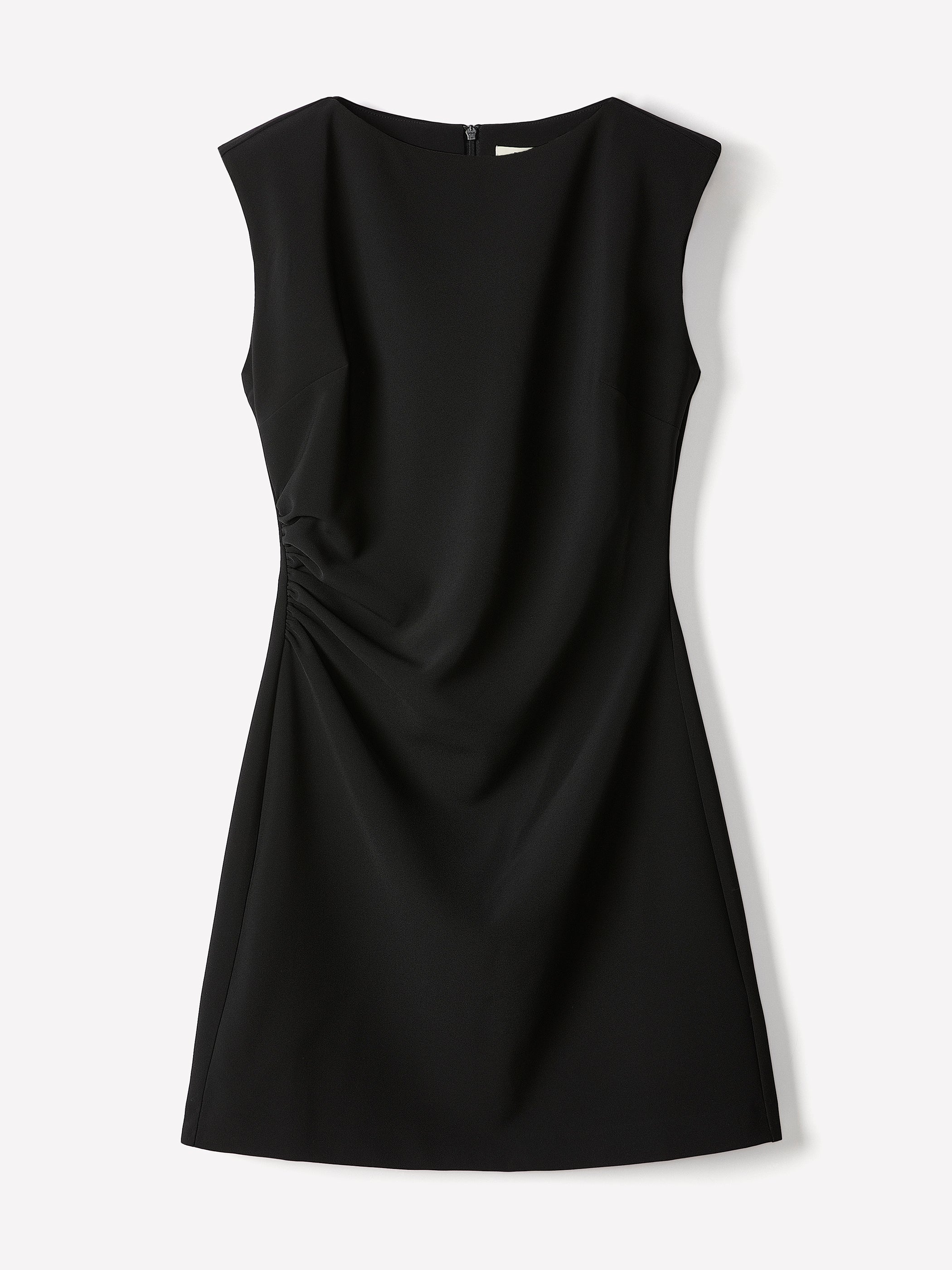 Sleeveless Crew-Neck Mini Dress