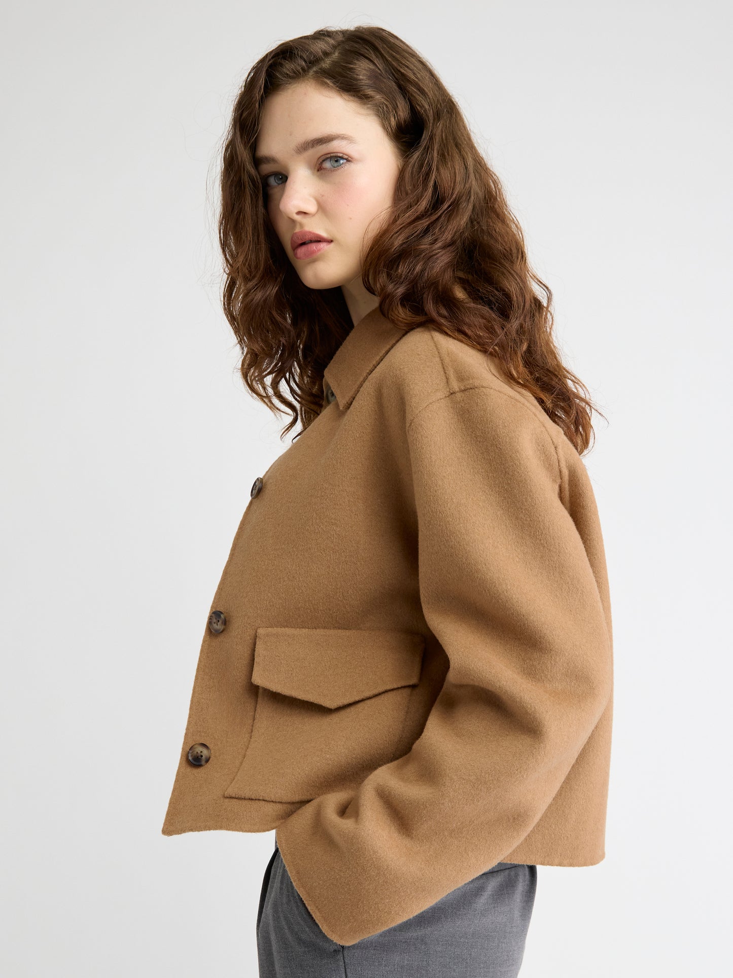 Wool-Blend Double-Face Worker Jacket