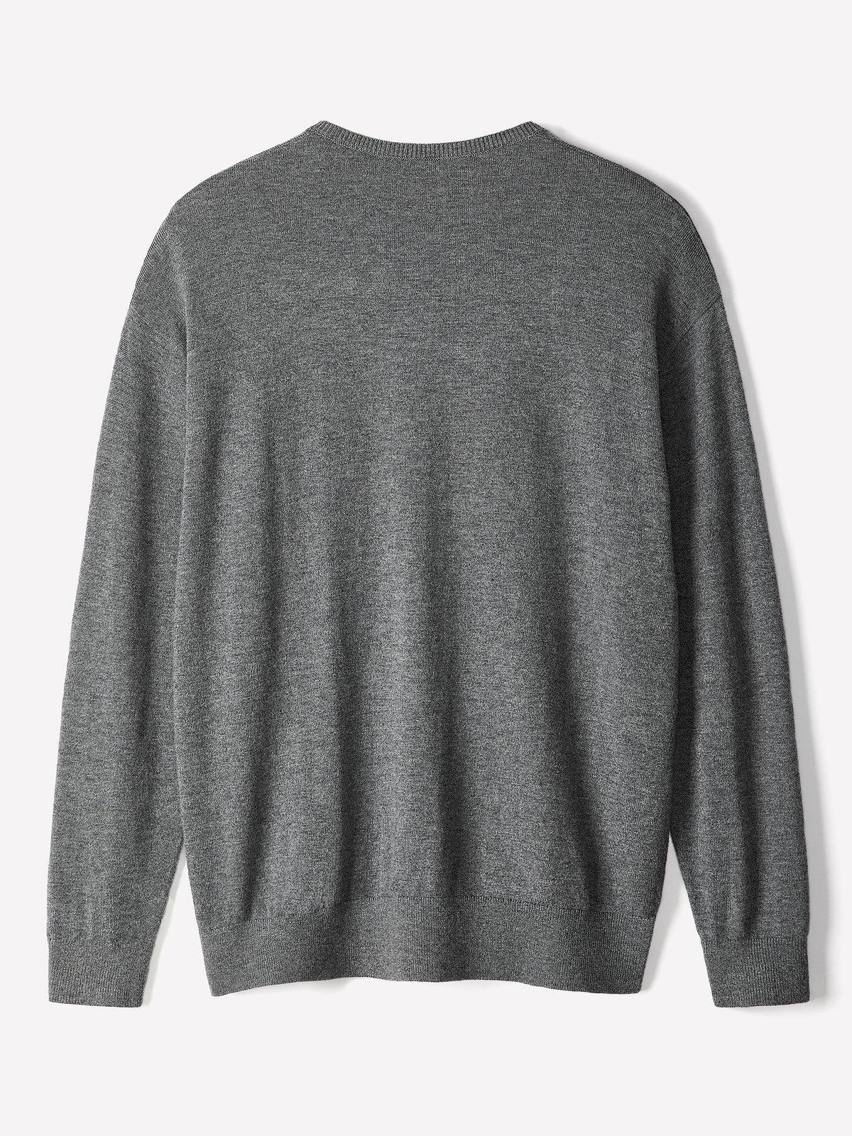 Long-Sleeve V-Neck Oversized Merino Sweater