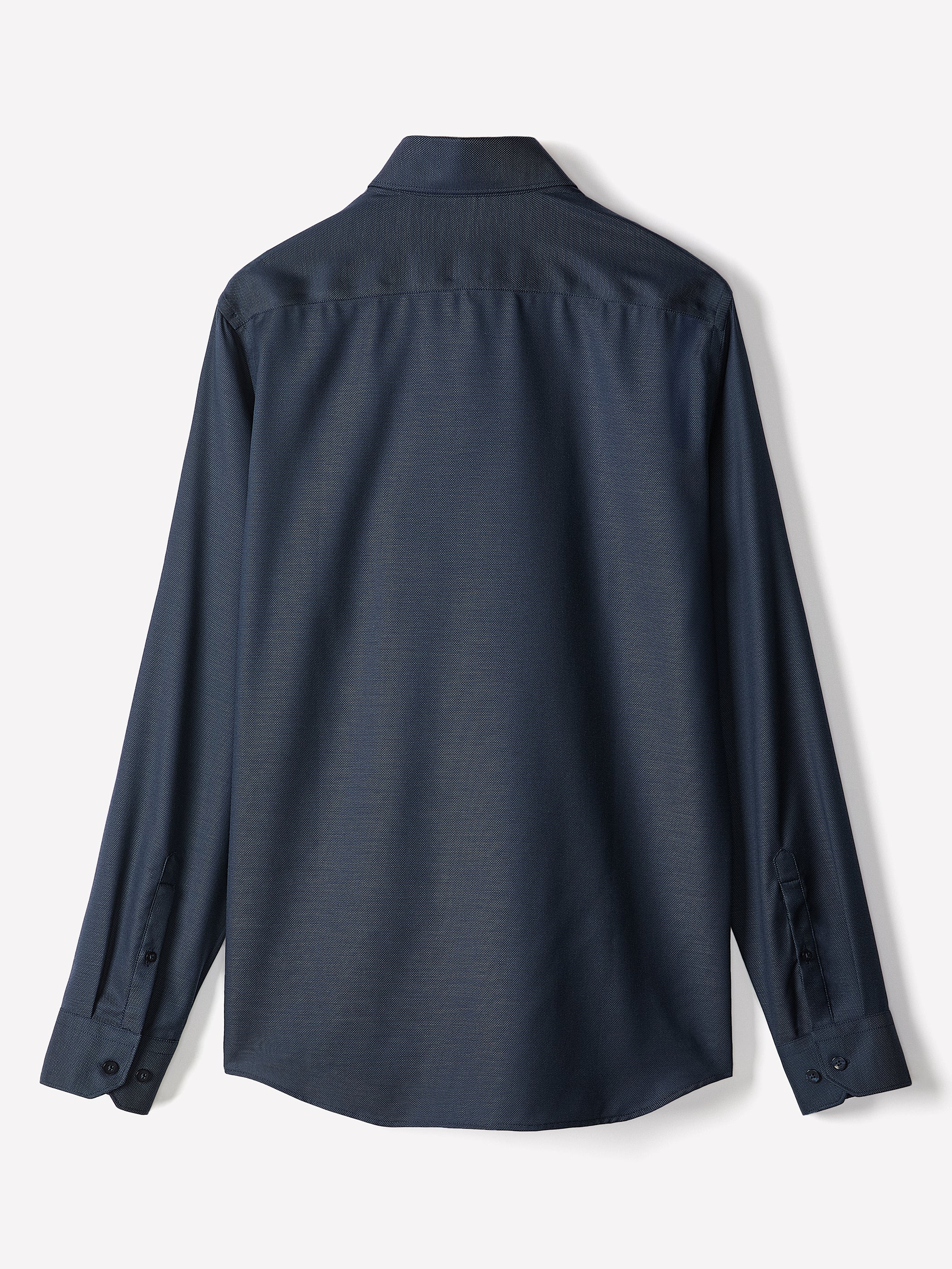 Tailored-Fit Two-Tone Piqué-Knit Dress Shirt