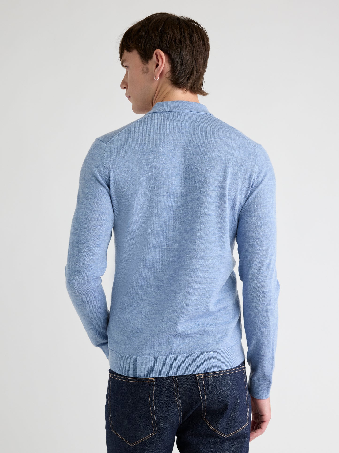 Merino Wool Polo Sweater