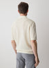 Textured Short-Sleeve Polo Sweater