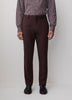 Slim Fit Woven Burgundy Pant