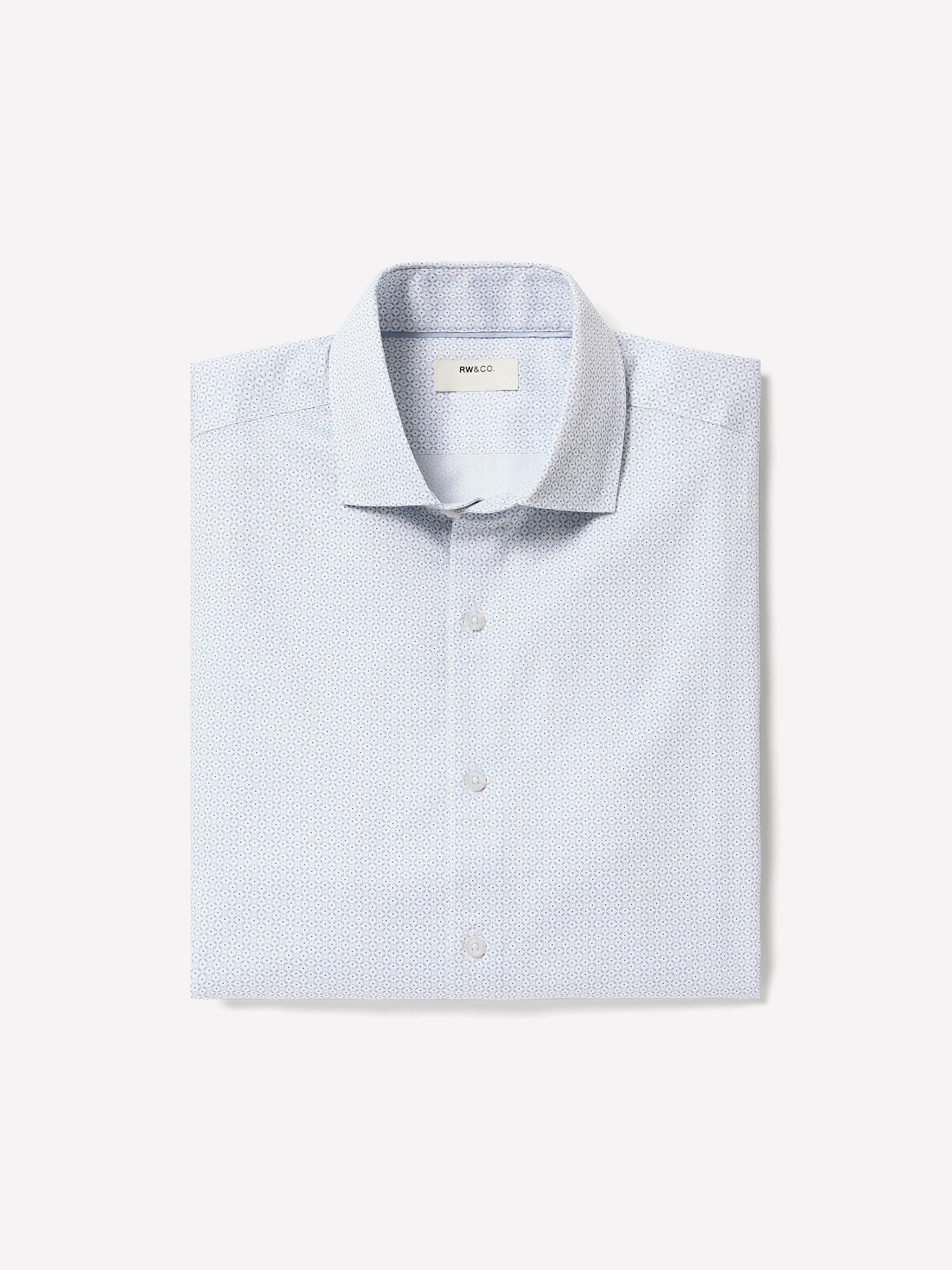 Tailored-Fit Dress Shirt with Geo Pattern