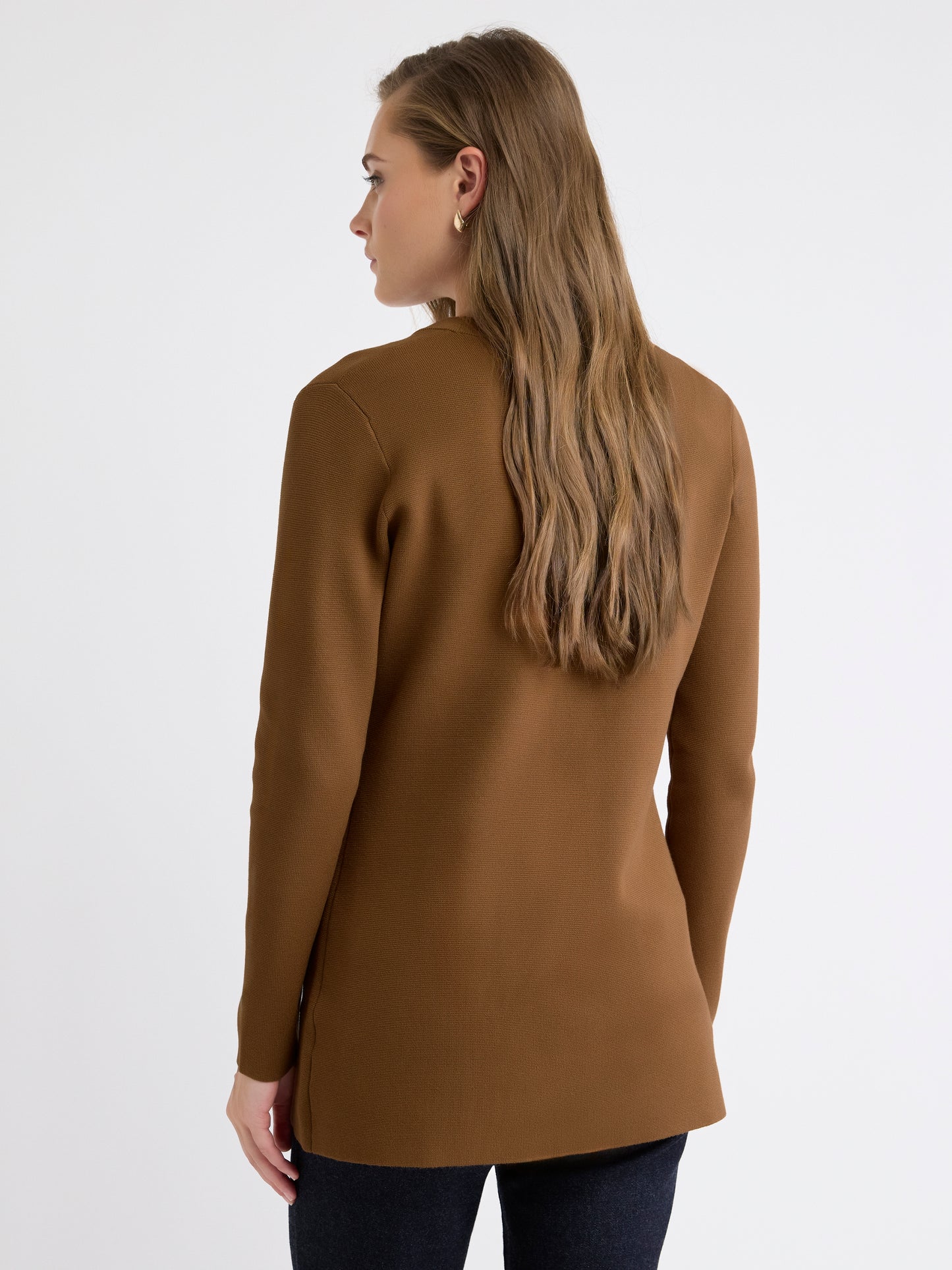 Long-Sleeve Long Cardigan