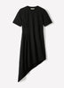 Asymmetric Cotton Jersey Knit Dress