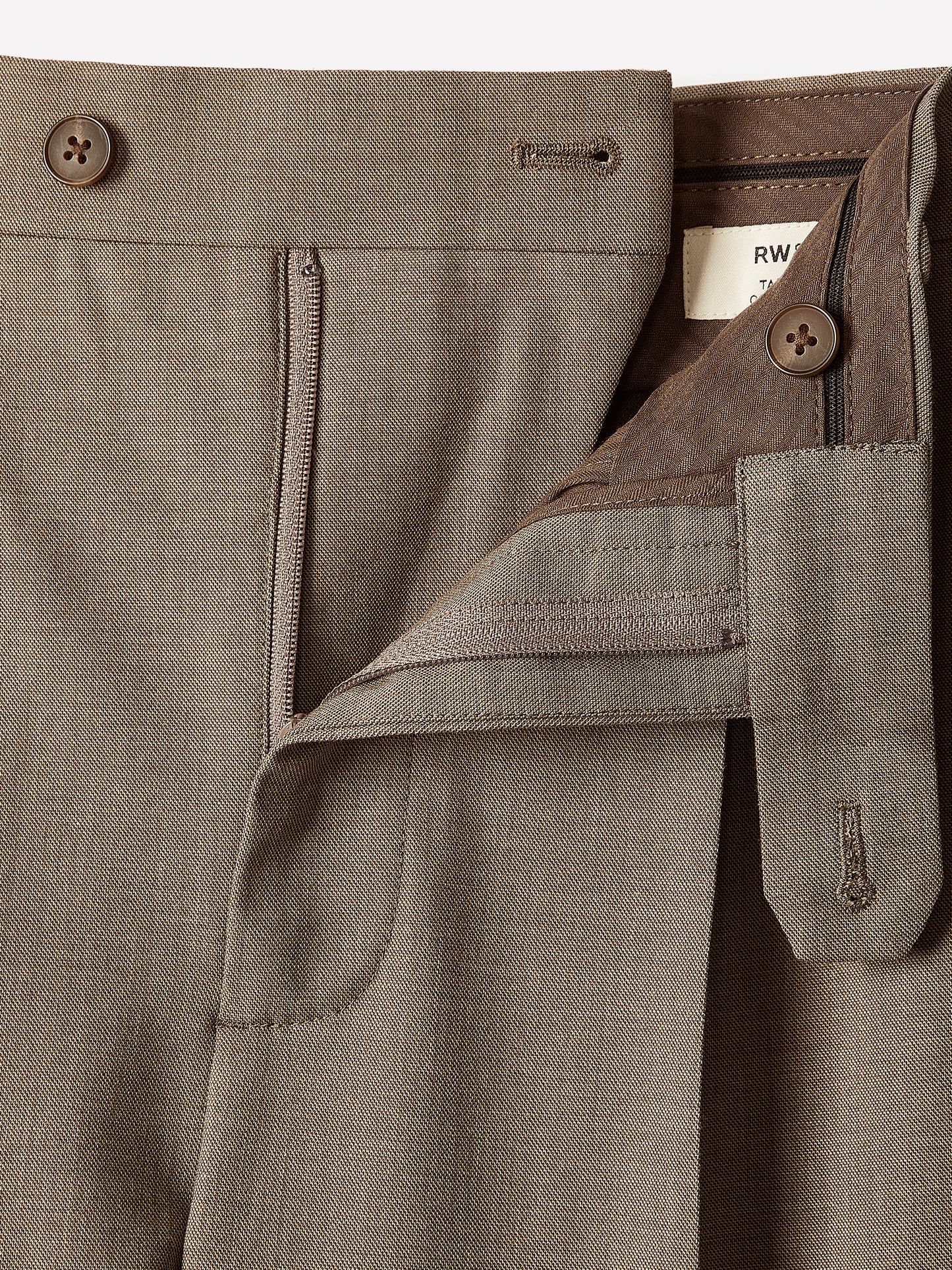 Wool-Blend Tapered-Leg Pleated Dress Pant