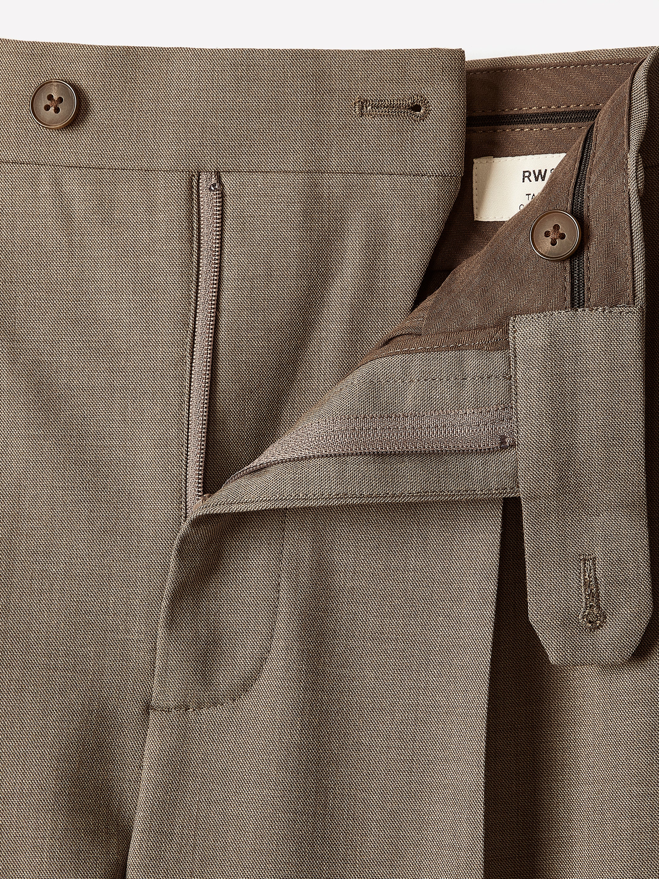 Wool-Blend Tapered-Leg Pleated Dress Pant