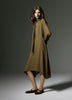 Woven Chiffon Asymmetric Hem Dress