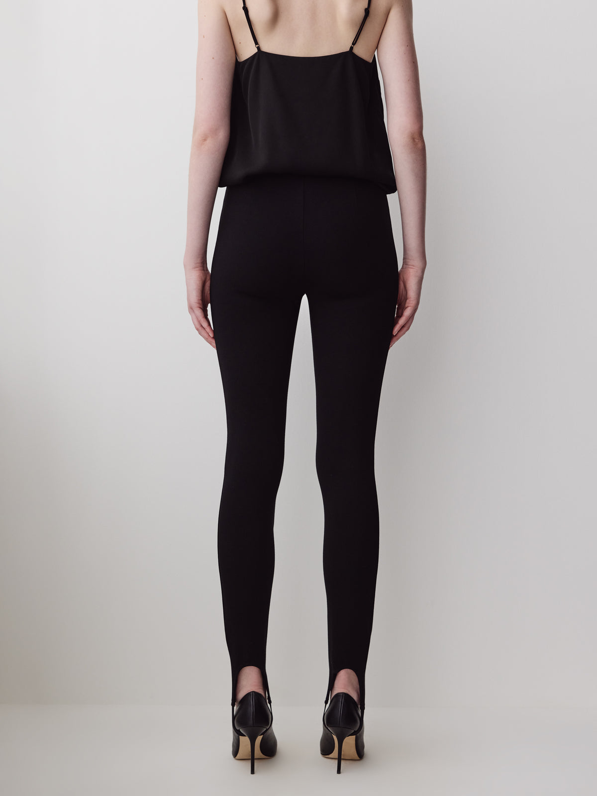 Stirrup Legging High Rise Stretch Viscose Blend