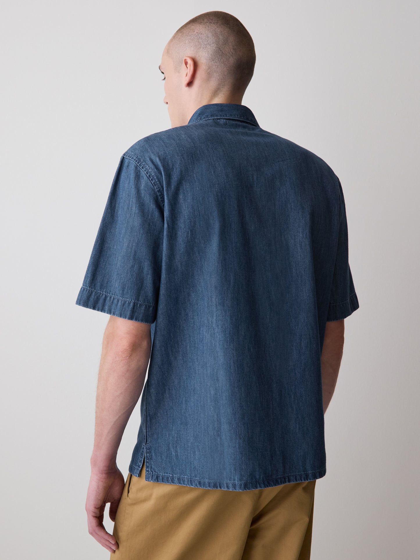 Short-Sleeve Denim Shirt