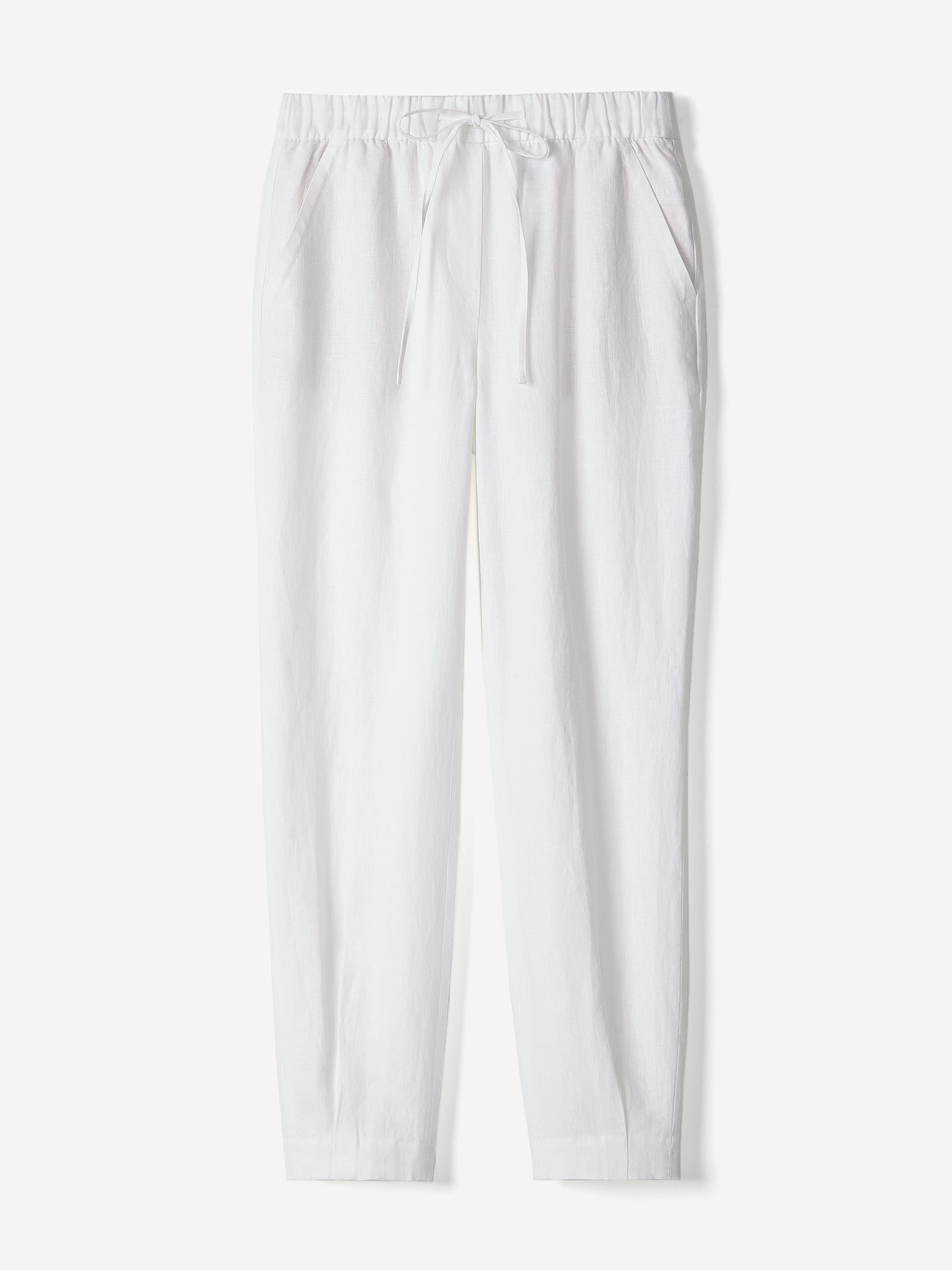 Linen Mid-Rise Tapered-Leg Jogger Pant
