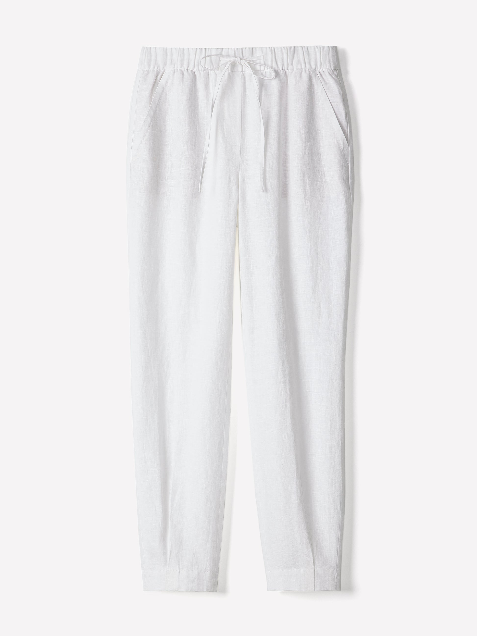 Linen Mid-Rise Tapered-Leg Jogger Pant