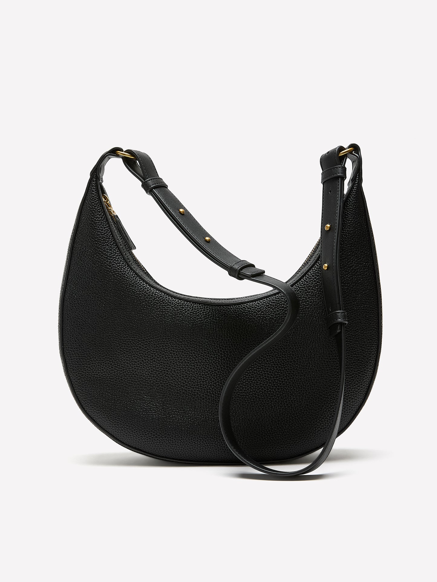 Faux Leather Crescent Cross-Body Bag