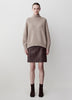 Long-Sleeve Mock-Neck Merino-Blend Sweater