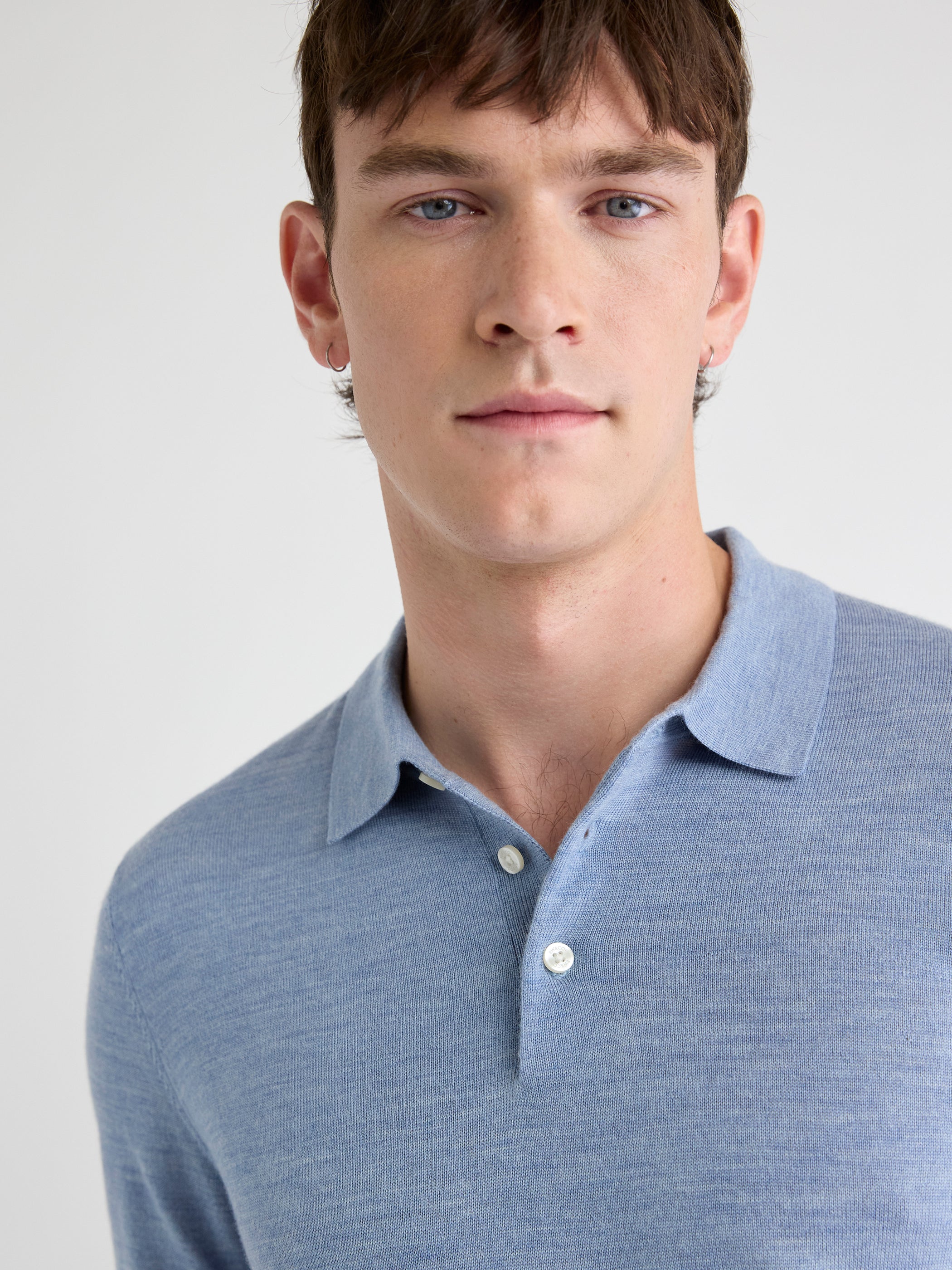 Merino Wool Polo Sweater