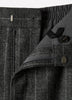 Straight Knit Pinstripe Wool Blend Pant