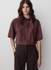 Knit Pullover Top with Warm Hand Scarf Detail