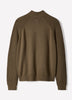 Long-Sleeve Half-Zip Mock-Neck Sweater