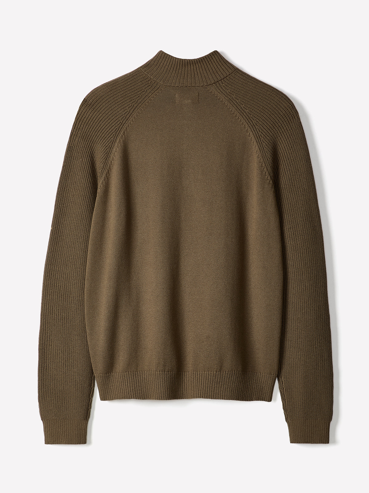 Long-Sleeve Half-Zip Mock-Neck Sweater