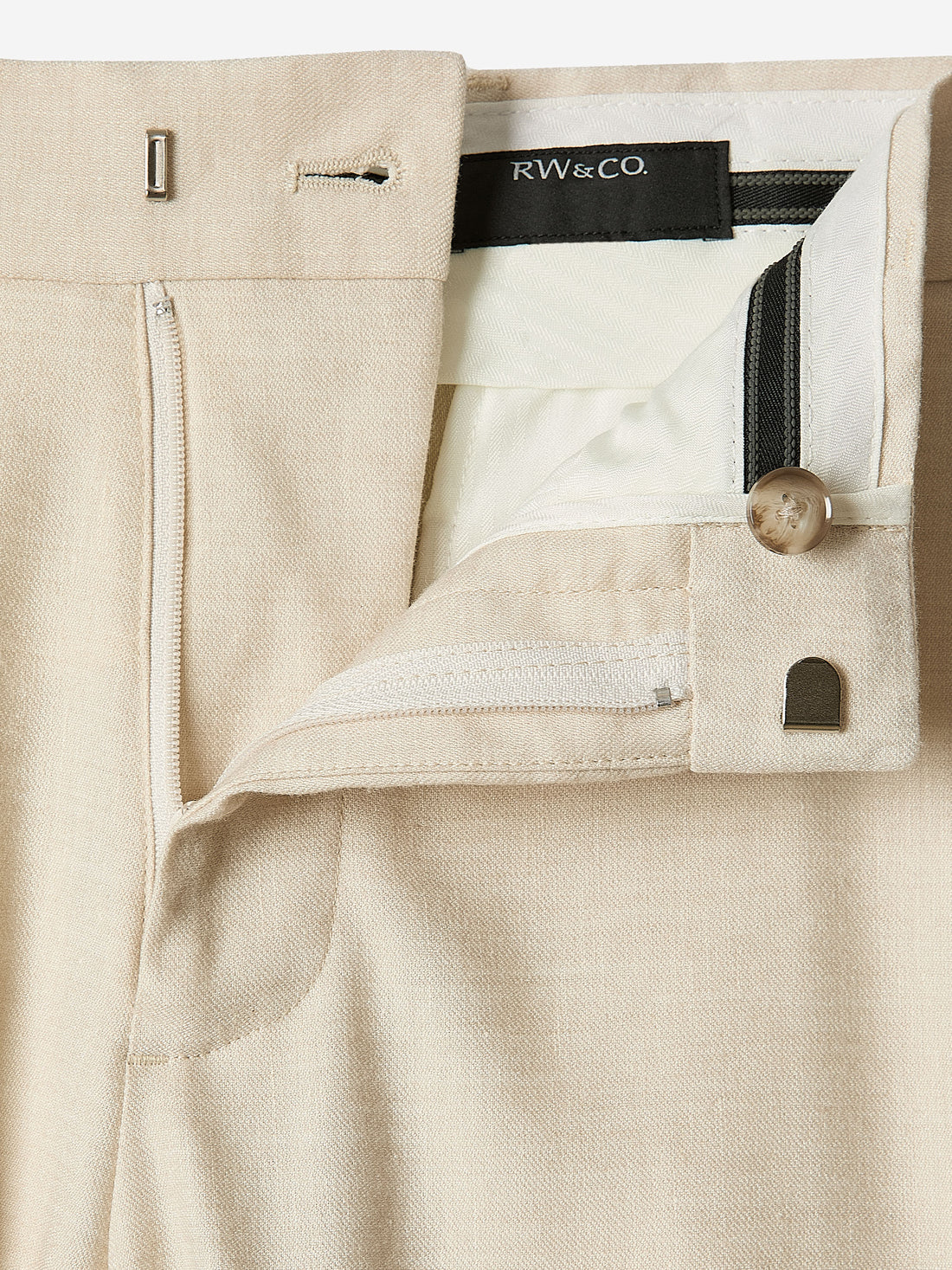 Slim Fit Stretch Linen Suit Pant