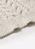 Oblong Cable Knit Scarf with Wool Blend