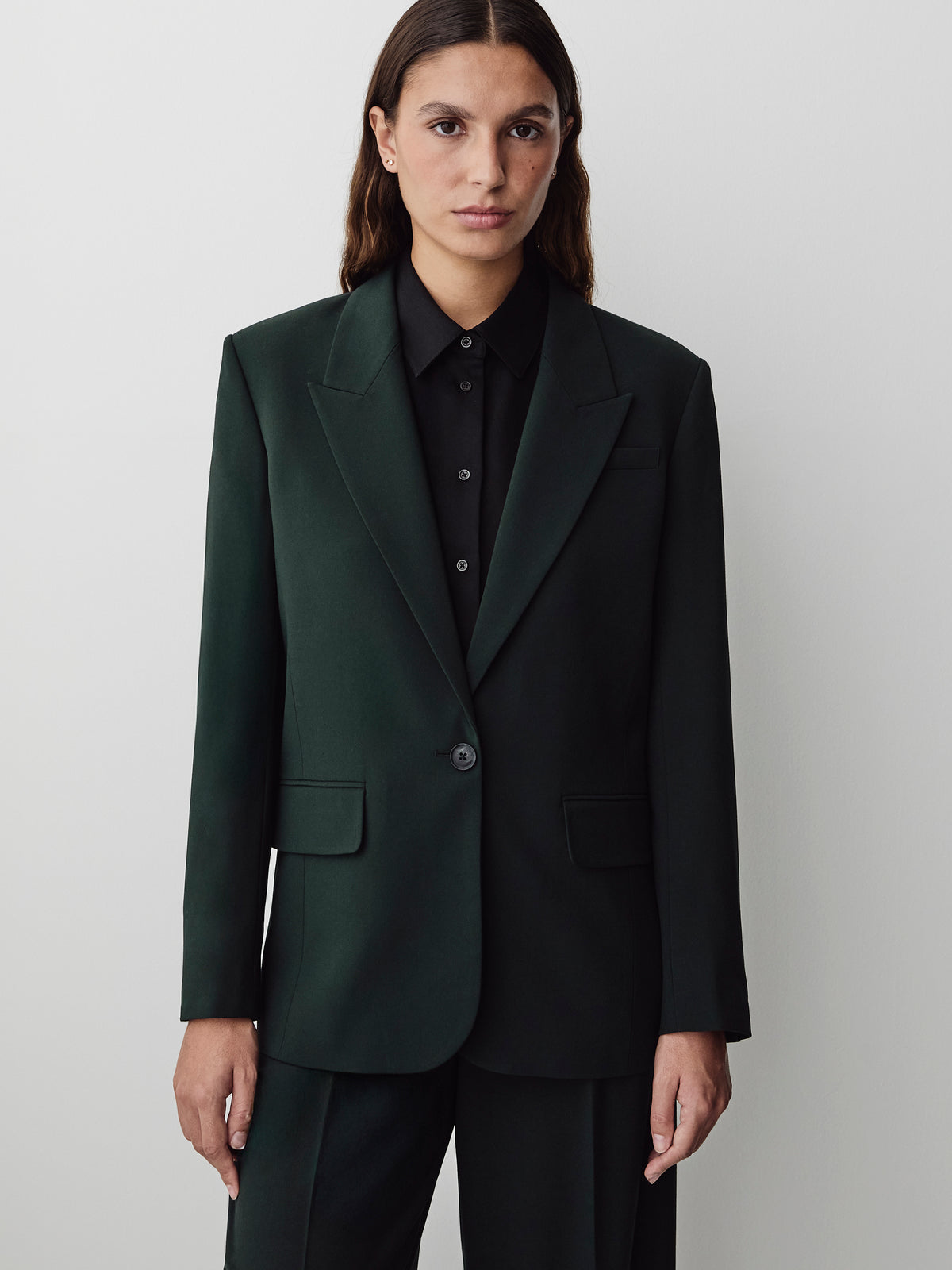 Relaxed-Fit One-Button Blazer