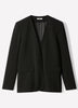 Relaxed-Fit Collarless Blazer