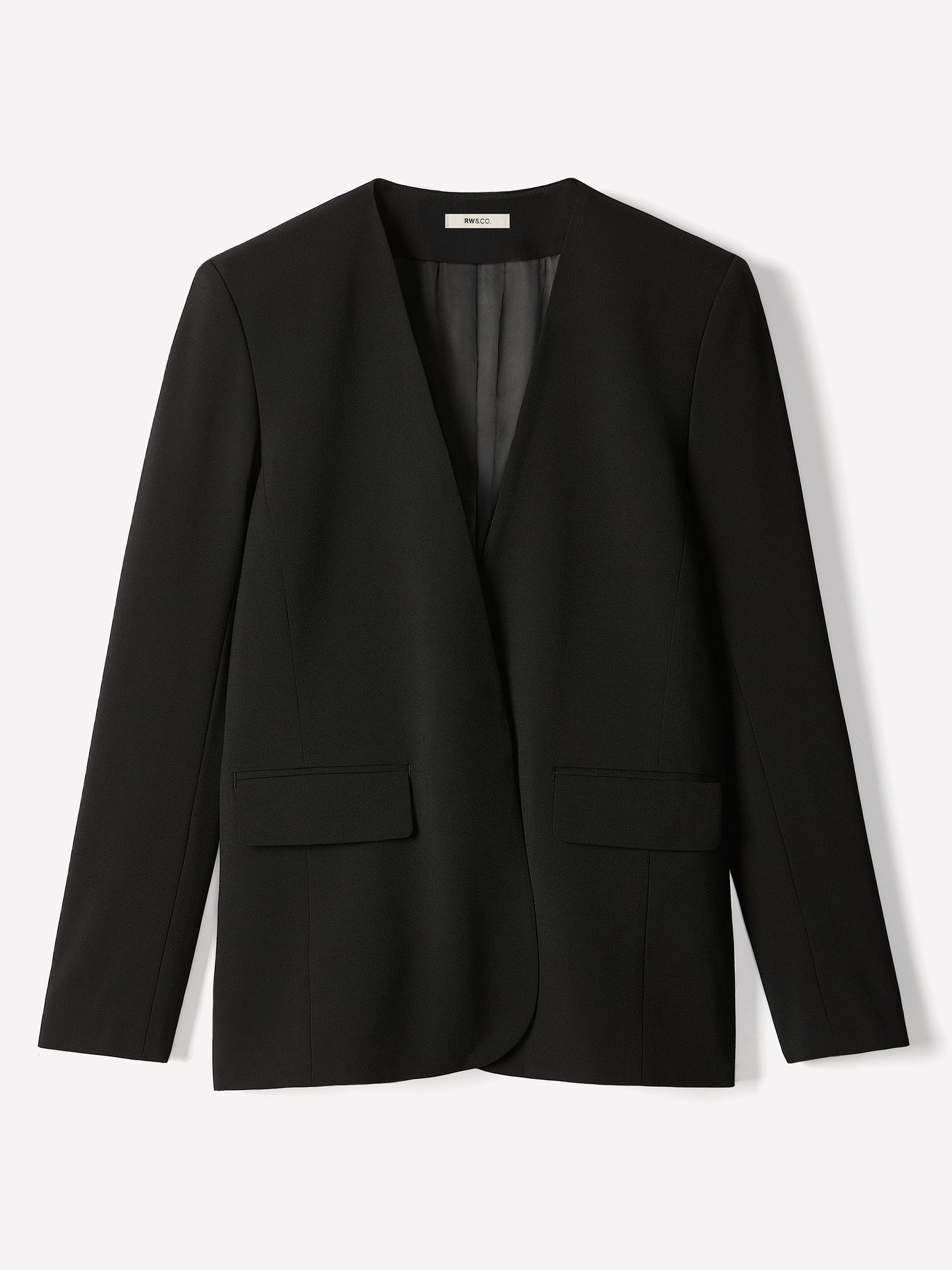 Relaxed-Fit Collarless Blazer