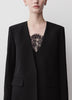 Relaxed-Fit Collarless Blazer