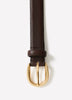 Leather Belt with Contrast Stitches
