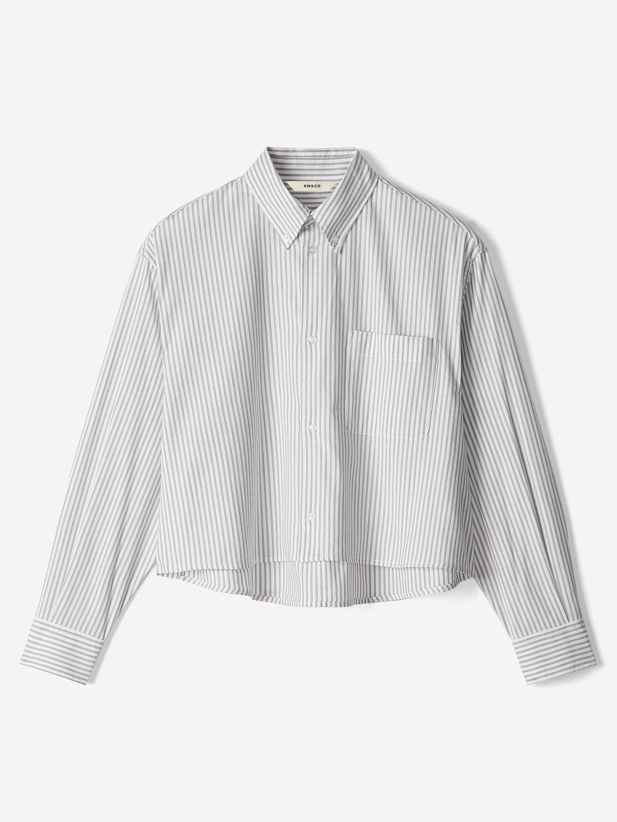 Striped Cropped Oxford Shirt