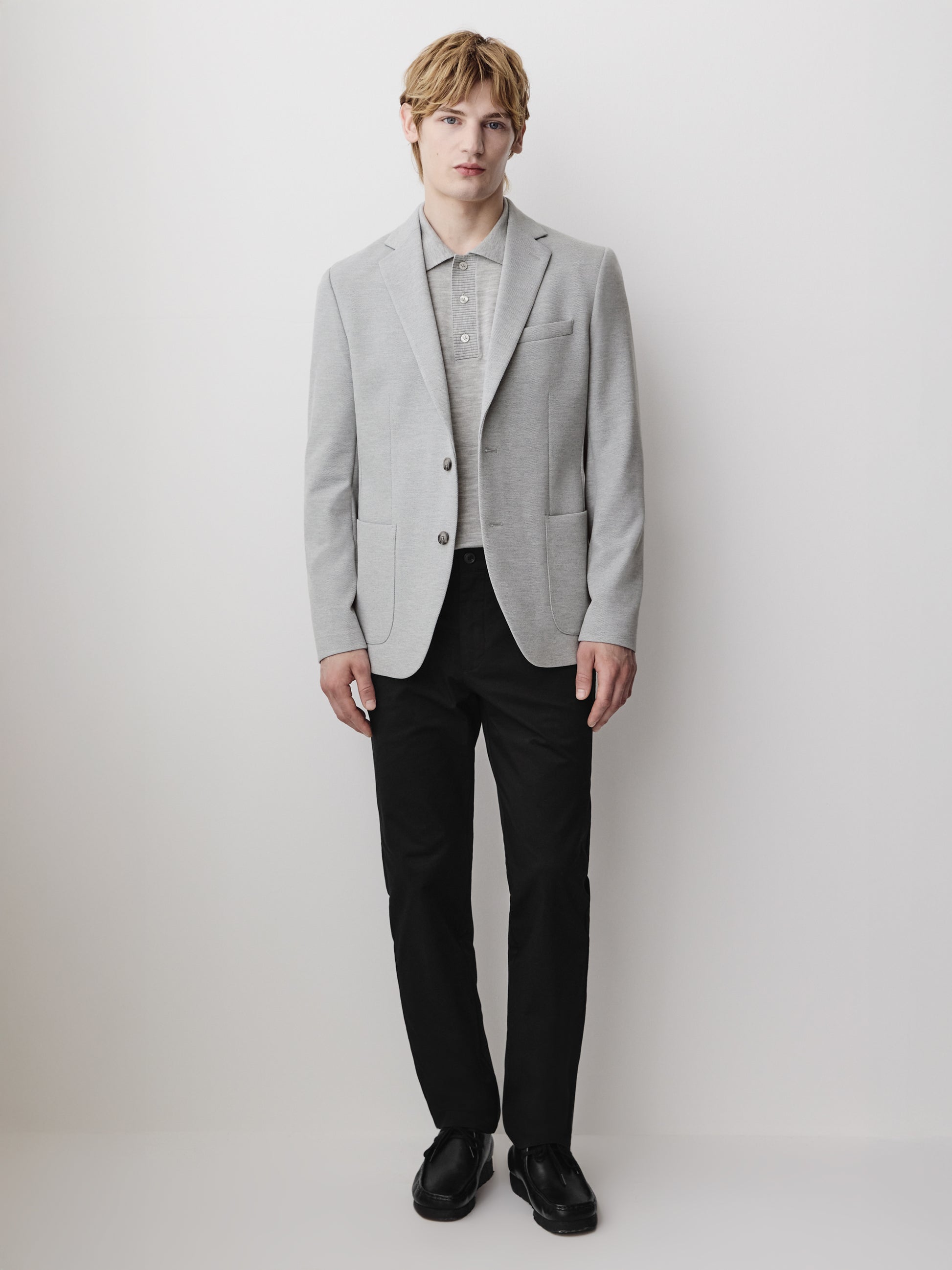 Slim Fit Knit Blazer