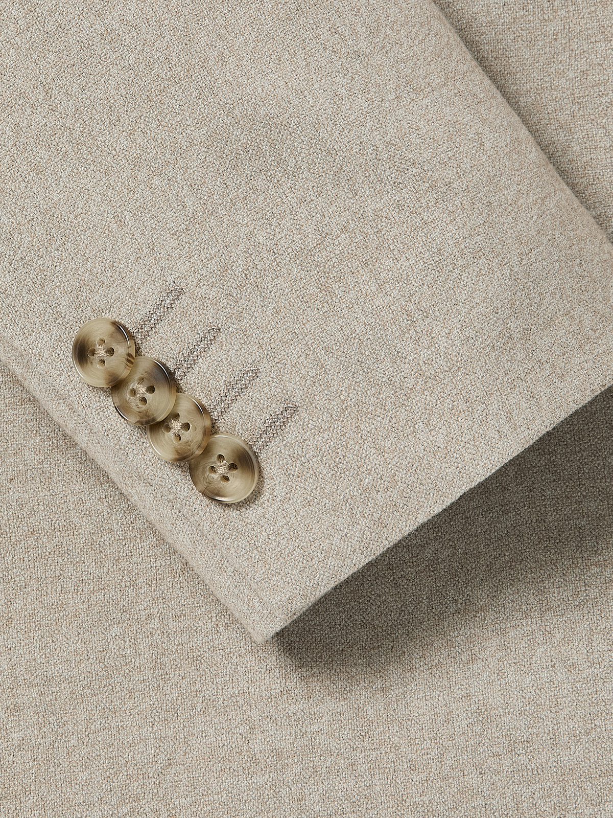 Slim-Fit Oat Brushed Twill Blazer