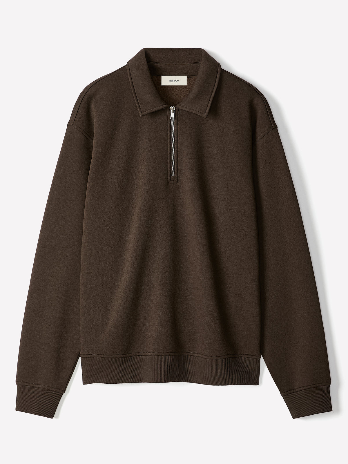 Long-Sleeve Half-Zip Polo Sweater