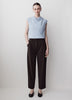 Twill High-Rise Barrel Ankle Pant