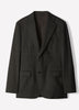 Slim Fit Wool Blend Charcoal Check Blazer