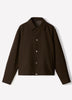 Men's Woven Jacket with Snap Closure