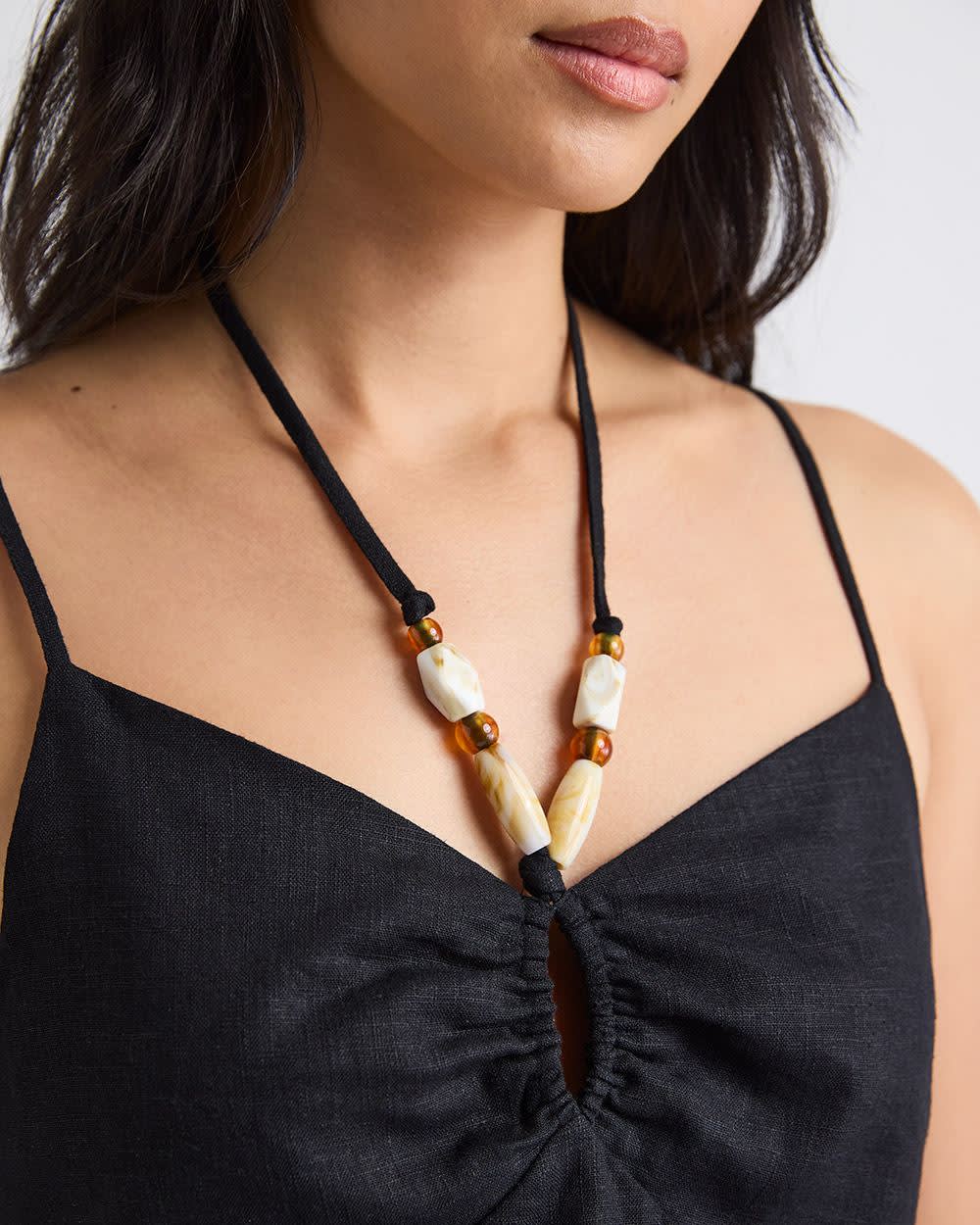 Sleeveless Halter-Neck Linen-Blend Midi Dress