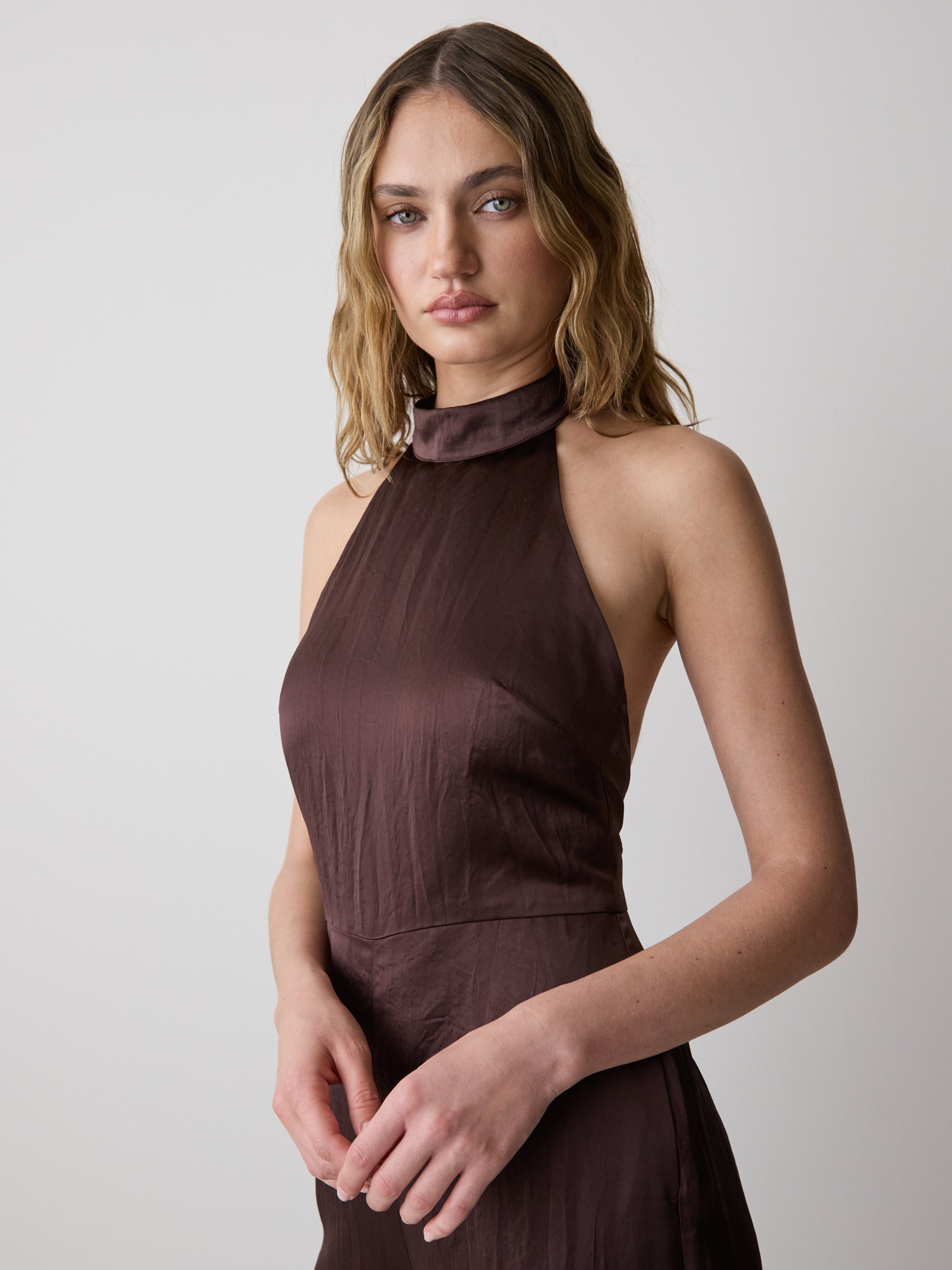 Sleeveless Wide-Leg Jumpsuit with Open Back