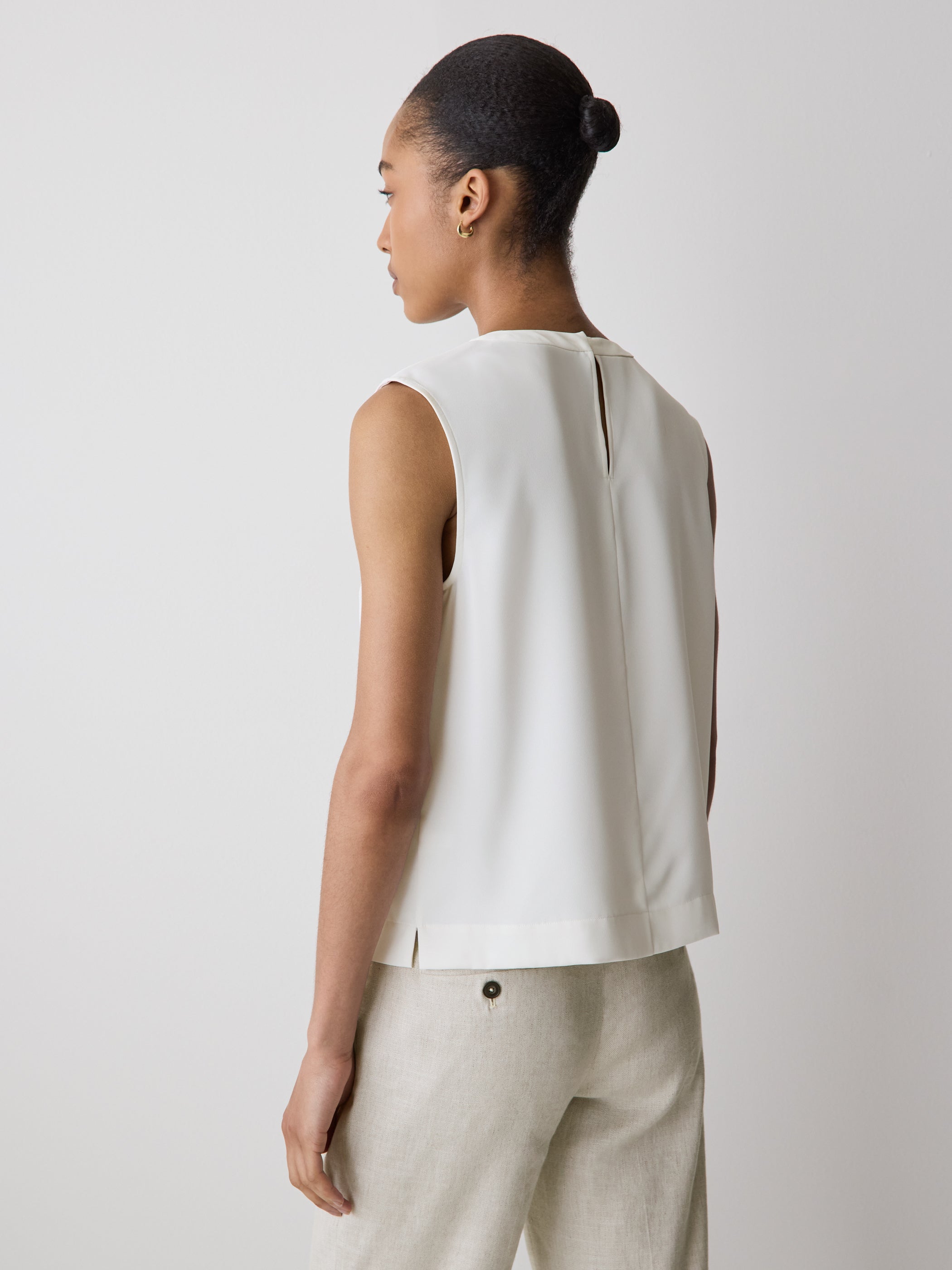 Crew-Neck Satin Cami
