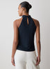 Woven Silky Crepe Halter Blouse