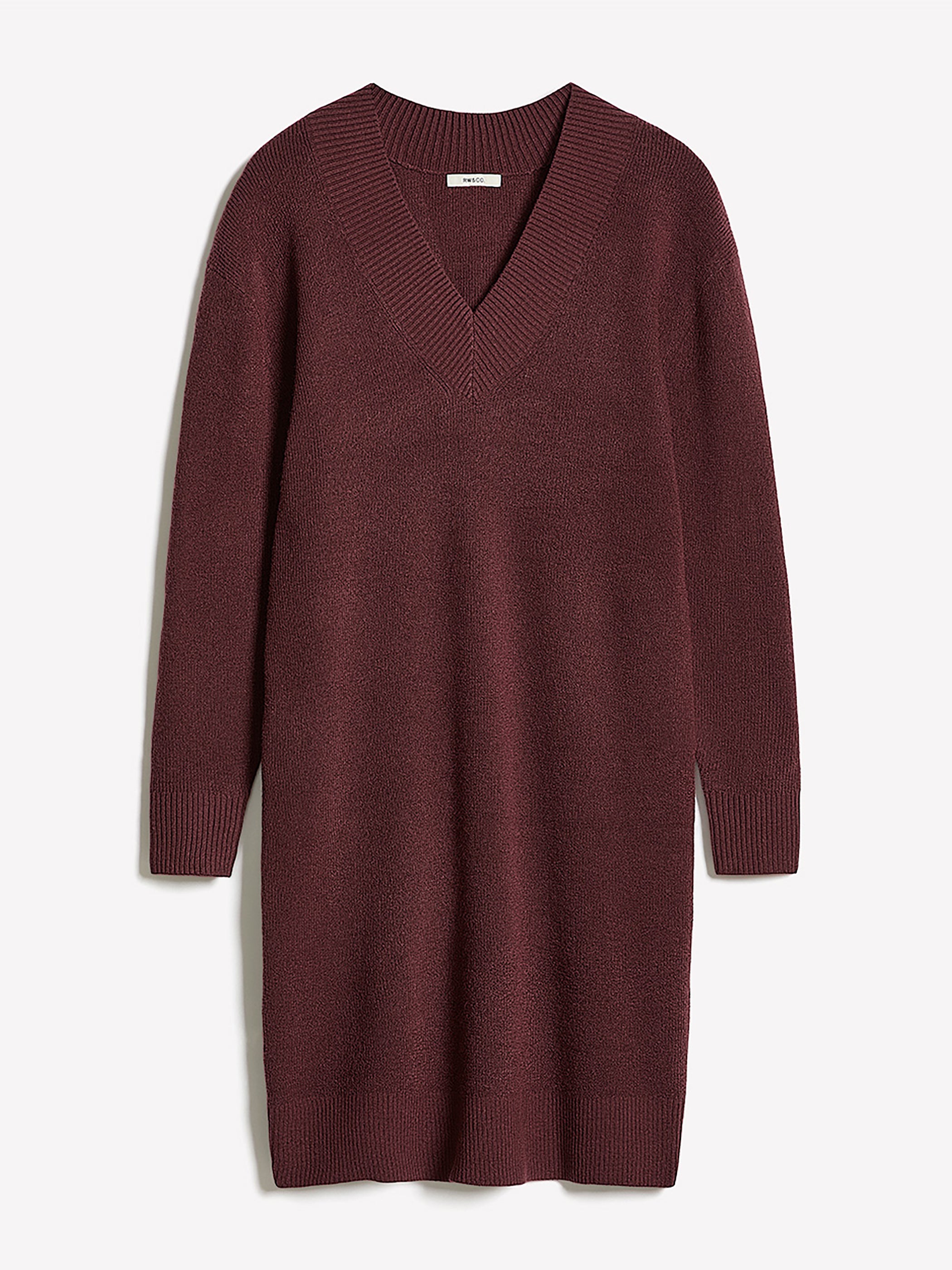 Robe Courte à Manches Longues et Col V