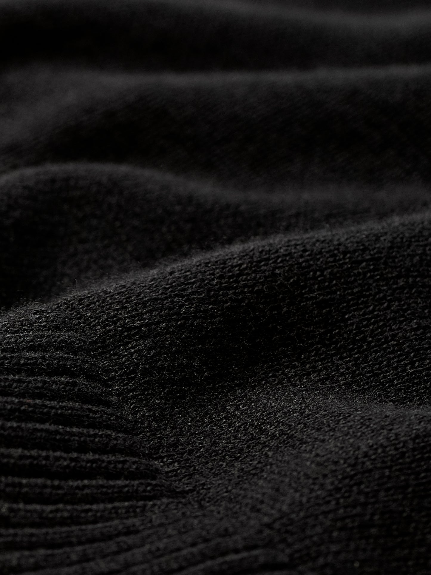 Knit Cotton Blend Funnel Neck Sweater
